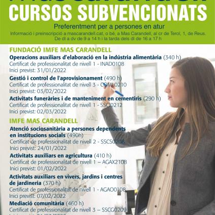 Nous cursos subvencionats FOAP Accedeix a Nous cursos subvencionats FOAP