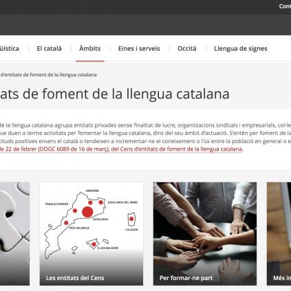 Accedeix a Cens d'entitats llengua catalana