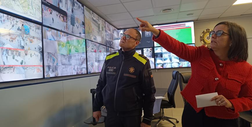 Sala de control de la comissaria de la Guàrdia Urbana
