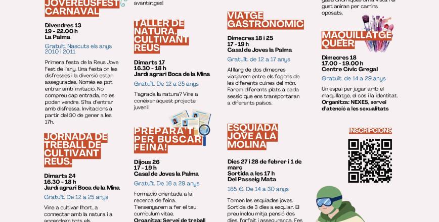 Cartell febrer Casal de Joves La Palma Cartell febrer Casal de Joves La Palma