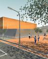 Imatge virtual del poliesportiu lleuger de l'Escola Cèlia Artiga