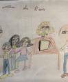 Dibuixos dels nens i nenes  que han vingut a visitar l'Arxiu