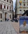 Josep Maria Gort, amb el cartell de Sant Pere 2014