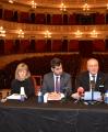 Roda de premsa de presentació de l'Any Roseta Mauri a l'escenari del Teatre Fortuny