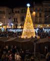 La plaça del Mercadal durant l'espectacle FAR, el disabte 9 de desembre