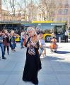 Foto de la gravació de la flashmob durant la festa de presentació dels nous busos