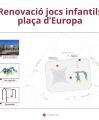 Plànol del projecte de renovació dels jocs infantils de la plaça d'Europa