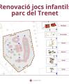 Plànol del projecte de renovació dels jocs infantils del parc del Trenet