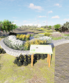Imatge virtual del projecte d'una nova àrea de biodiversitat a la zona del barranc de Calderons