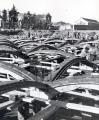 Construcció del dipòsit d’aigua modernista dissenyat per l’arquitecte Pere Caselles