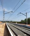 Obres de construcció de l'estació de Bellissens