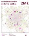 Plànol Inversions en manteniment de la via pública 2025