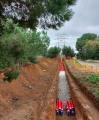 Obres de soterrament de les torres d'El Pinar