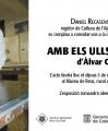 Invitació a la inauguració de l'exposició d'Àlvar Calvet