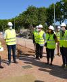 Visita d'obres al passeig de la Boca de la Mina i el Parc de les Olors