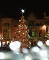 L'arbre del Mercadal, just després de l'encesa de llums de Nadal