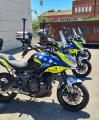 Motocicletes amb la nova imatge corporativa de la Guàrdia Urbana