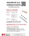 Cartell cursos intensius estiu