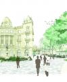 Imatge virtual del projecte executiu de reforma del carrer Ample, la plaça del Pintor Fortuny i entorn