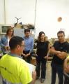 Visita de l'alcaldessa, Sandra Guaita, a les Brigades Municipals