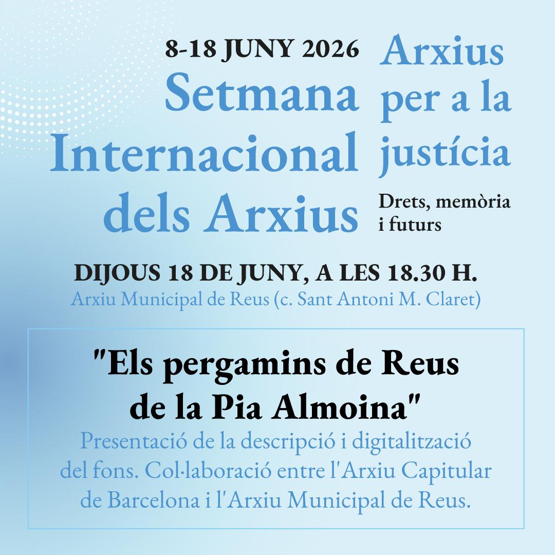 Els pergamins de Reus de la Pia Almoina.