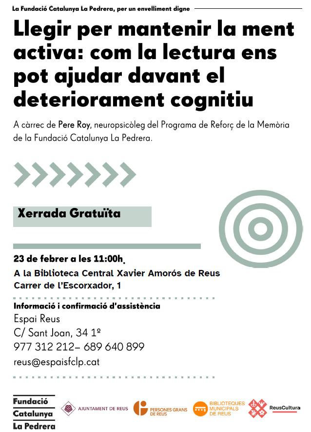 Xerrada: Llegir per mantenir la ment activa