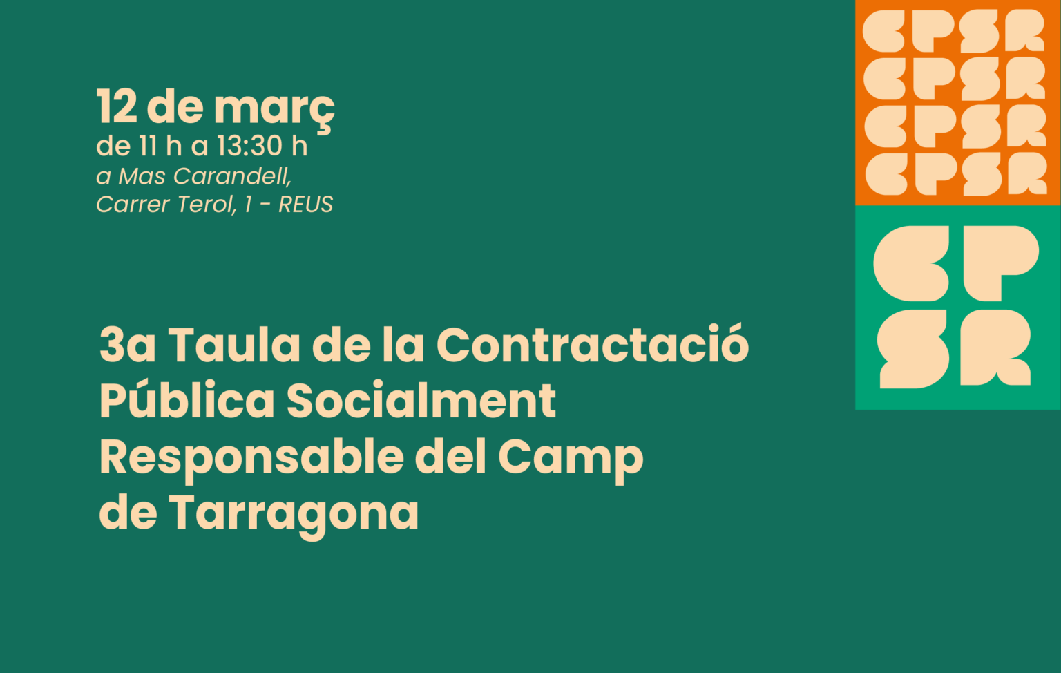 3ª Mesa de la Contratación Pública Socialmente Responsable del Camp de Tarragona