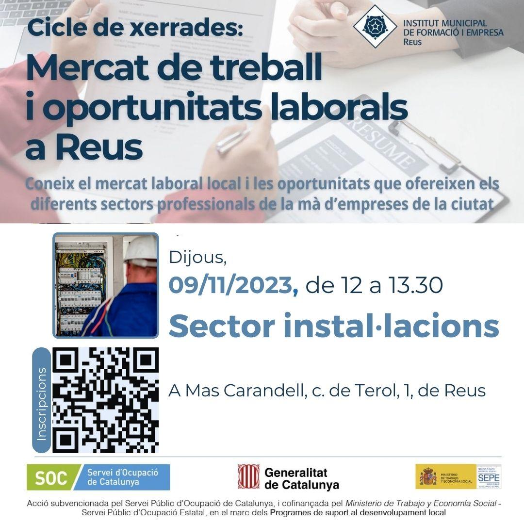 Mercat de treball i oportunitats laborals a Reus. Sector instal·lacions