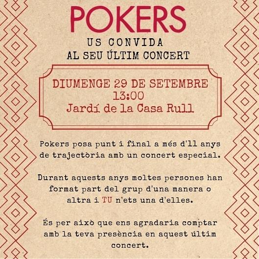 Concert acústic de comiat de Pokers