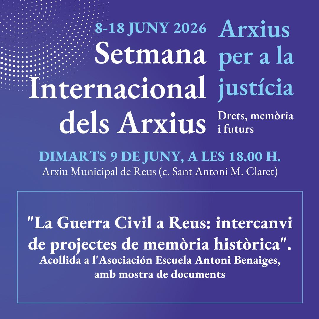 La Guerra Civil a Reus: intercanvi de projectes de memòria històrica.