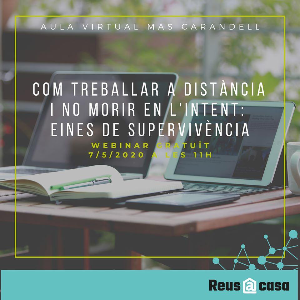 Webinar: Com treballar a distància i no morir en l'intent, eines de supervivènvia