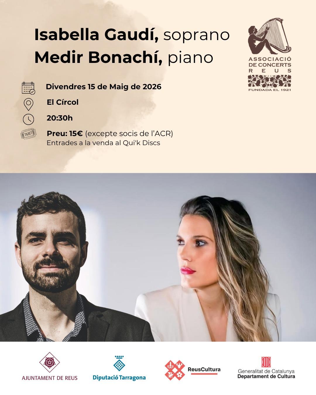 Isabella Gaudí, soprano i Medir Bonachí, pianoE