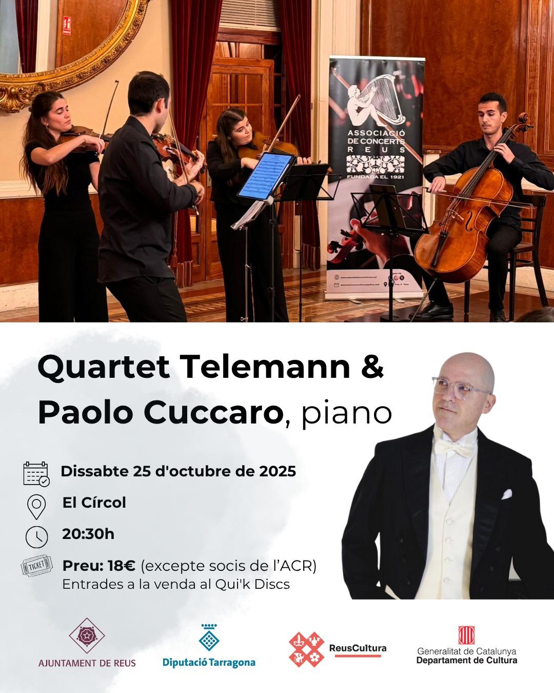 Quartet Telemann & Paolo Cuccaro, pianoE