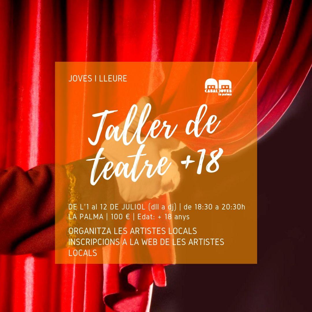 Taller de teatre. Interpretació majors de 18 anys