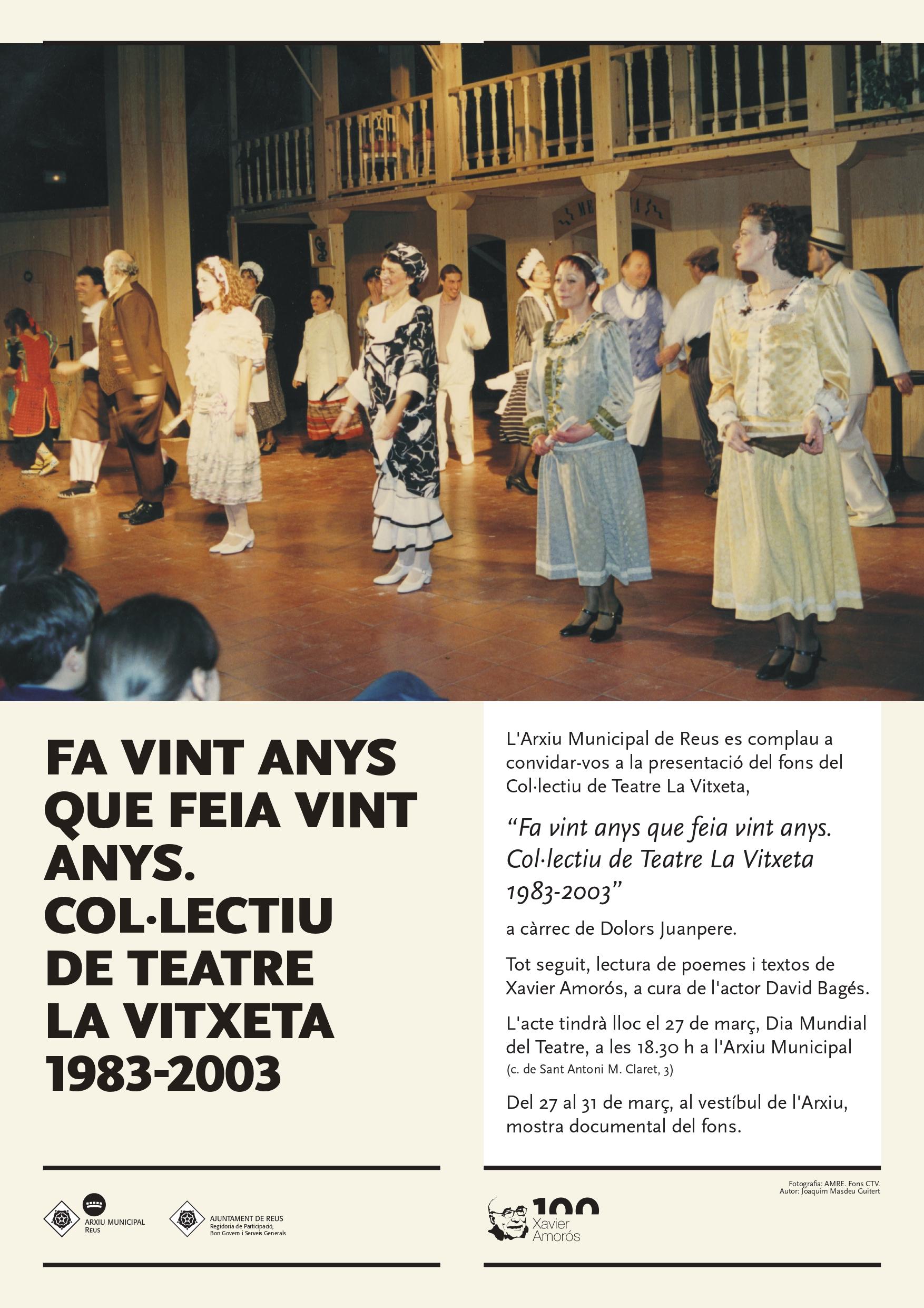Presentació del fons del Col·lectiu de teatre La Vitxeta