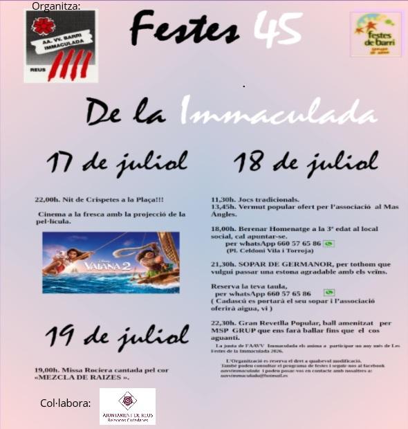 Festes del Barri de la Immaculada