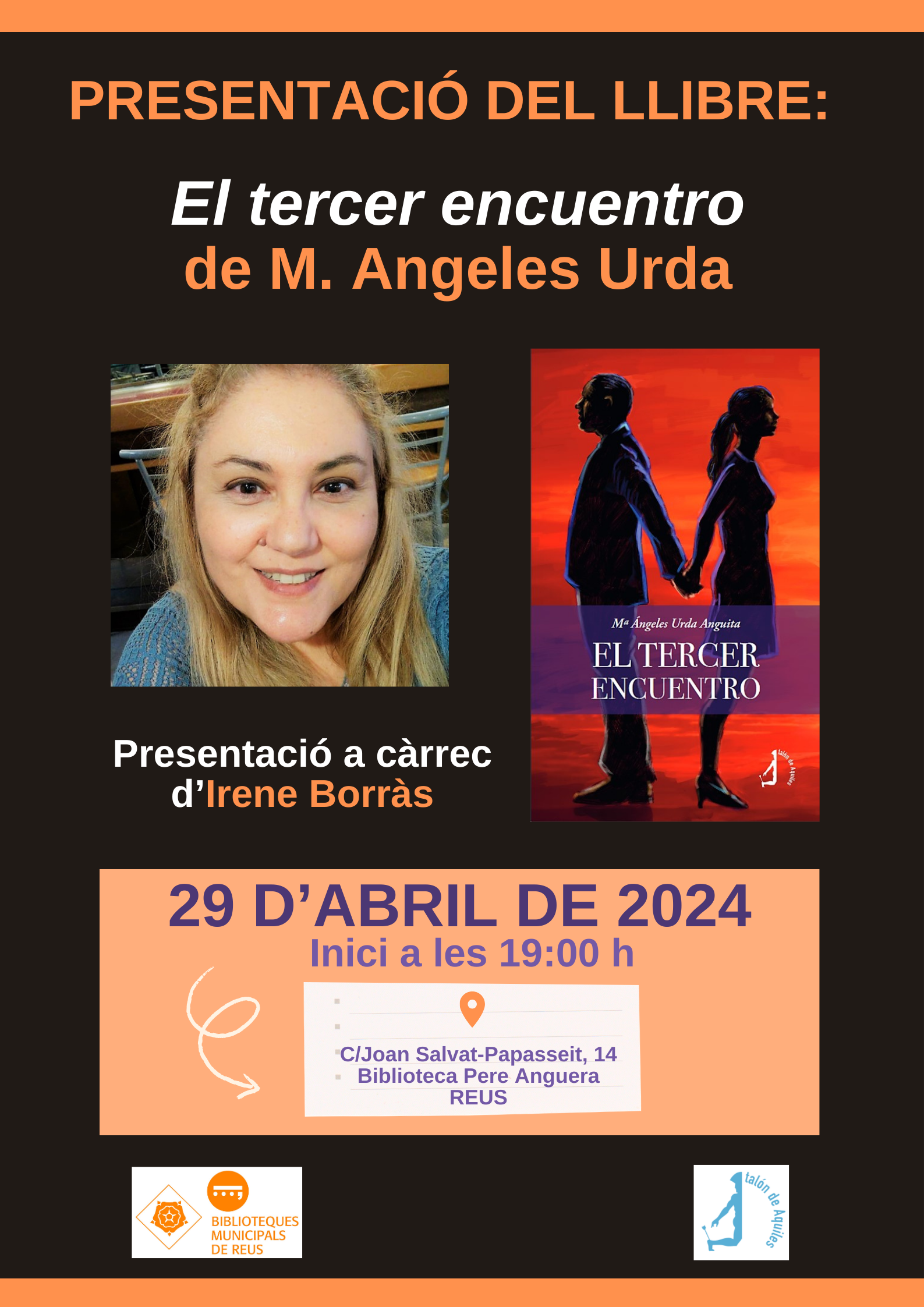 Presentación libro El tercer encuentro de M. Ángeles Urda Anguita