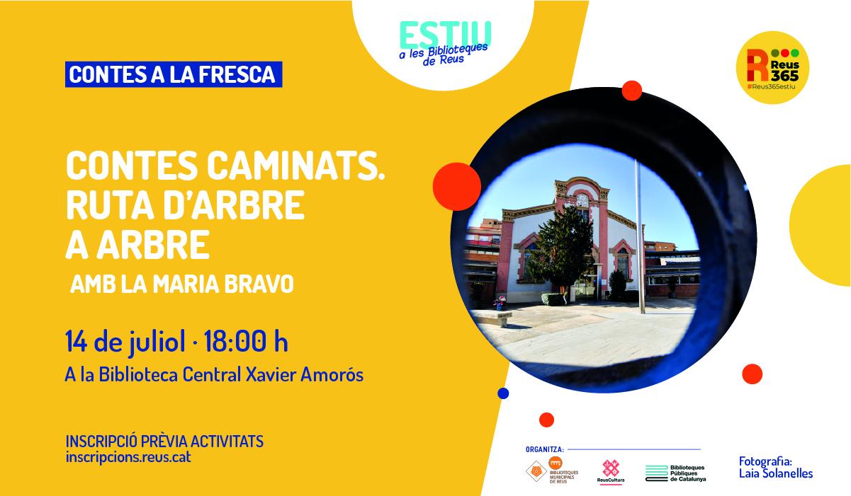 Biblioteca Central Xavier Amorós: Contes Caminats. Ruta d'arbre a arbre. Amb la Maria Bravo.