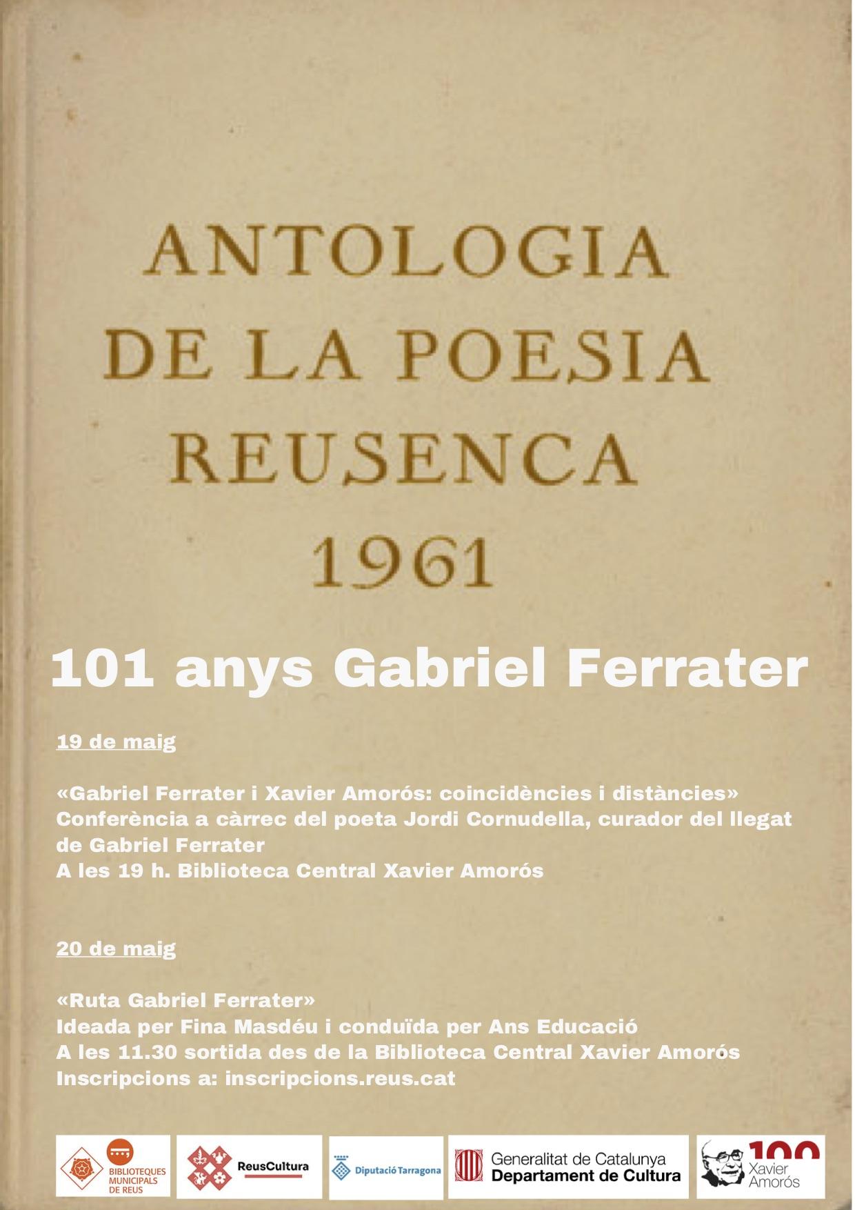 Conferència: Gabriel Ferrater i Xavier Amorós: coincidències i distàncies
