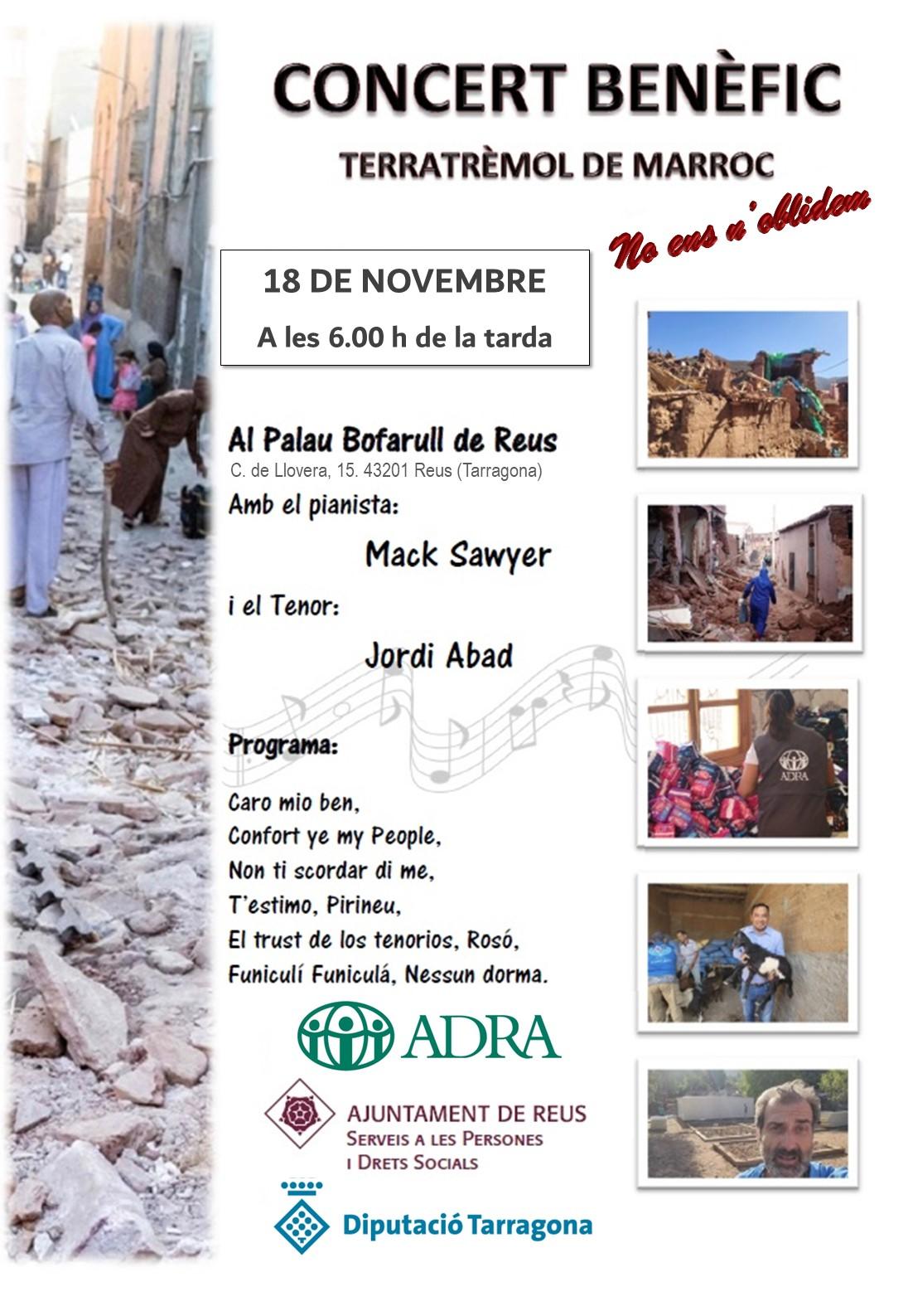 Concert solidari amb les víctimes del terratrèmol del Marroc