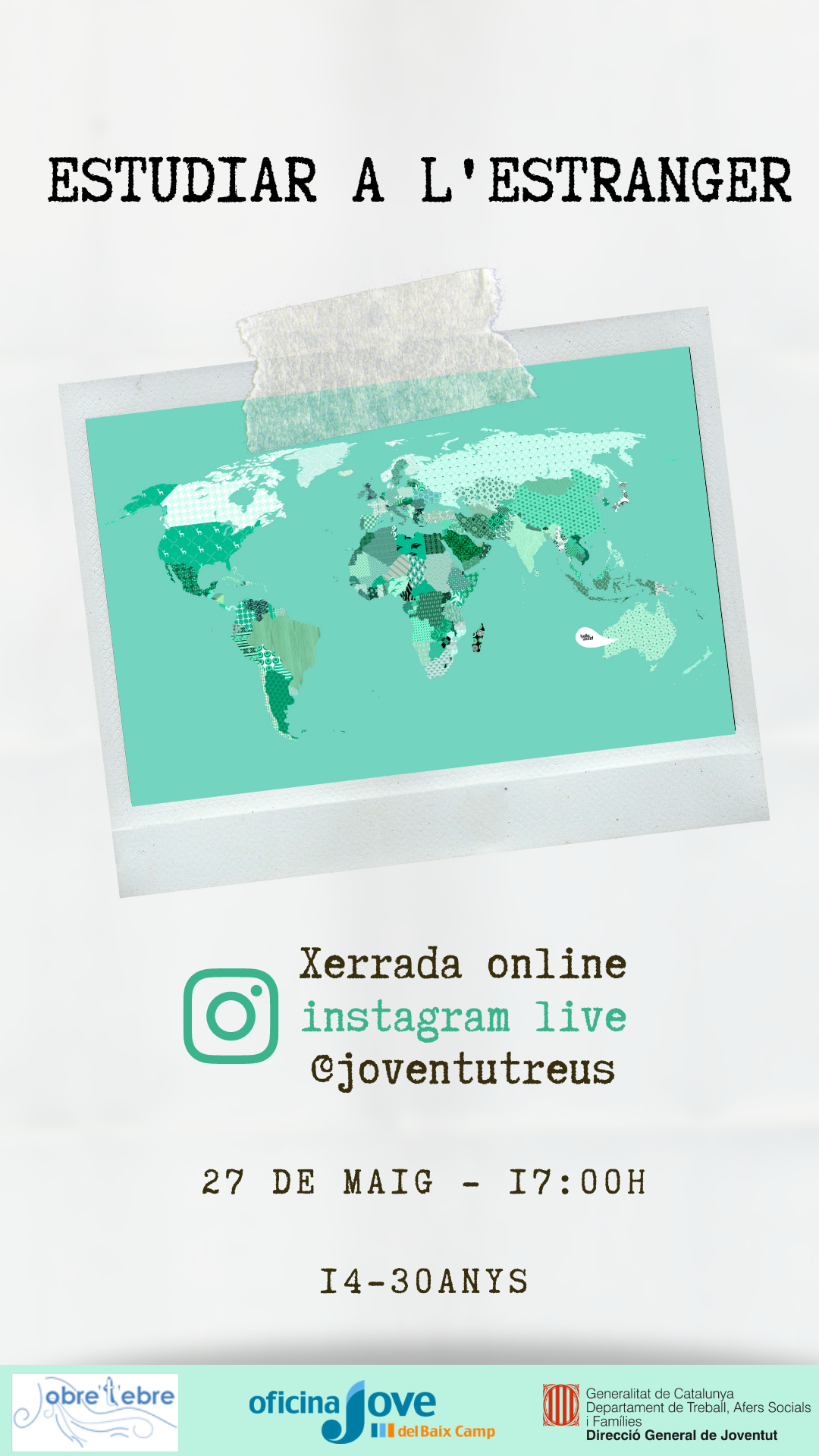 Estudiar a l'estranger - LIVE a l'INSTAGRAM de @JoventutReus