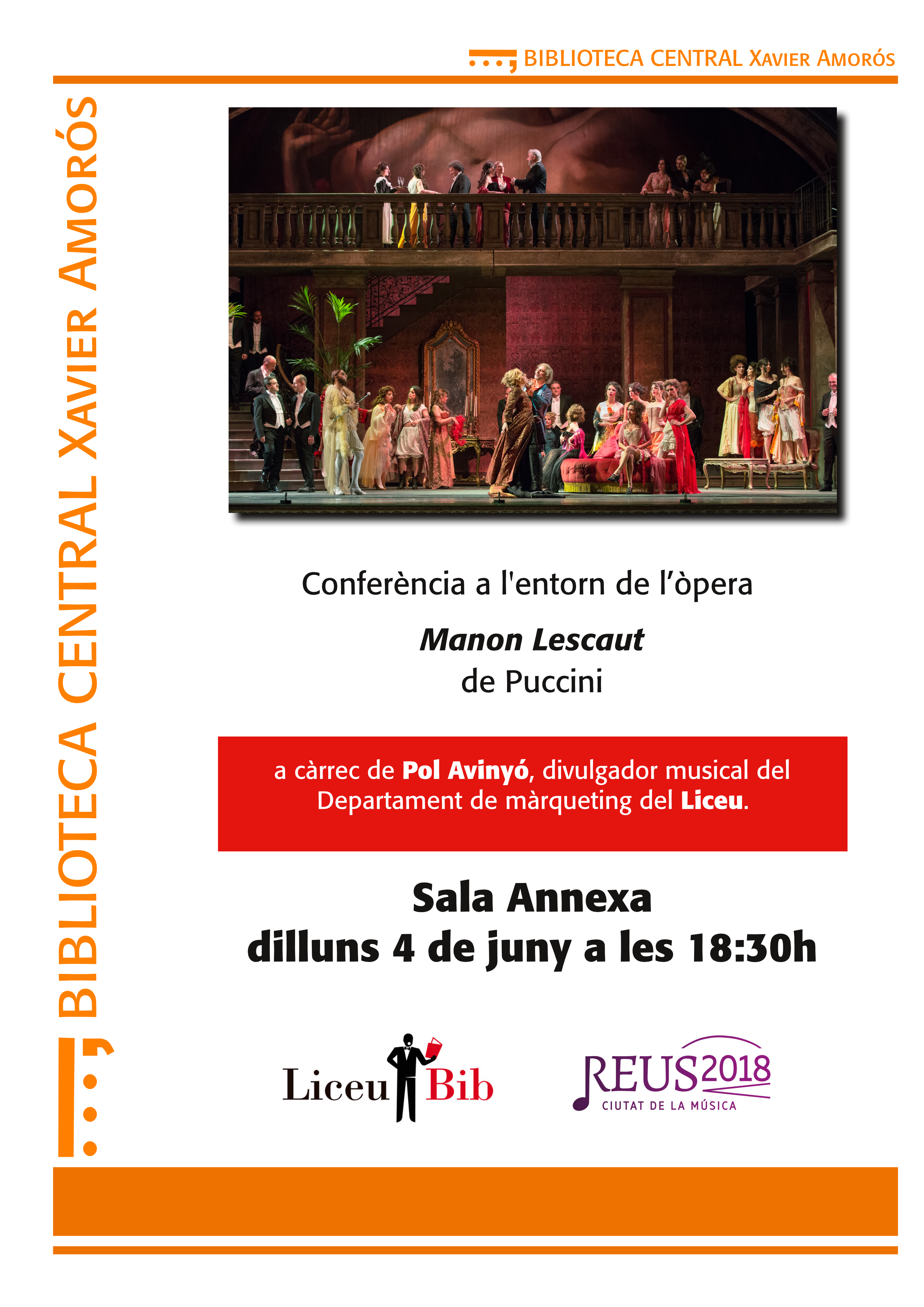 Conferència a l'entorn de l’òpera Manon Lescaut, de Puccini