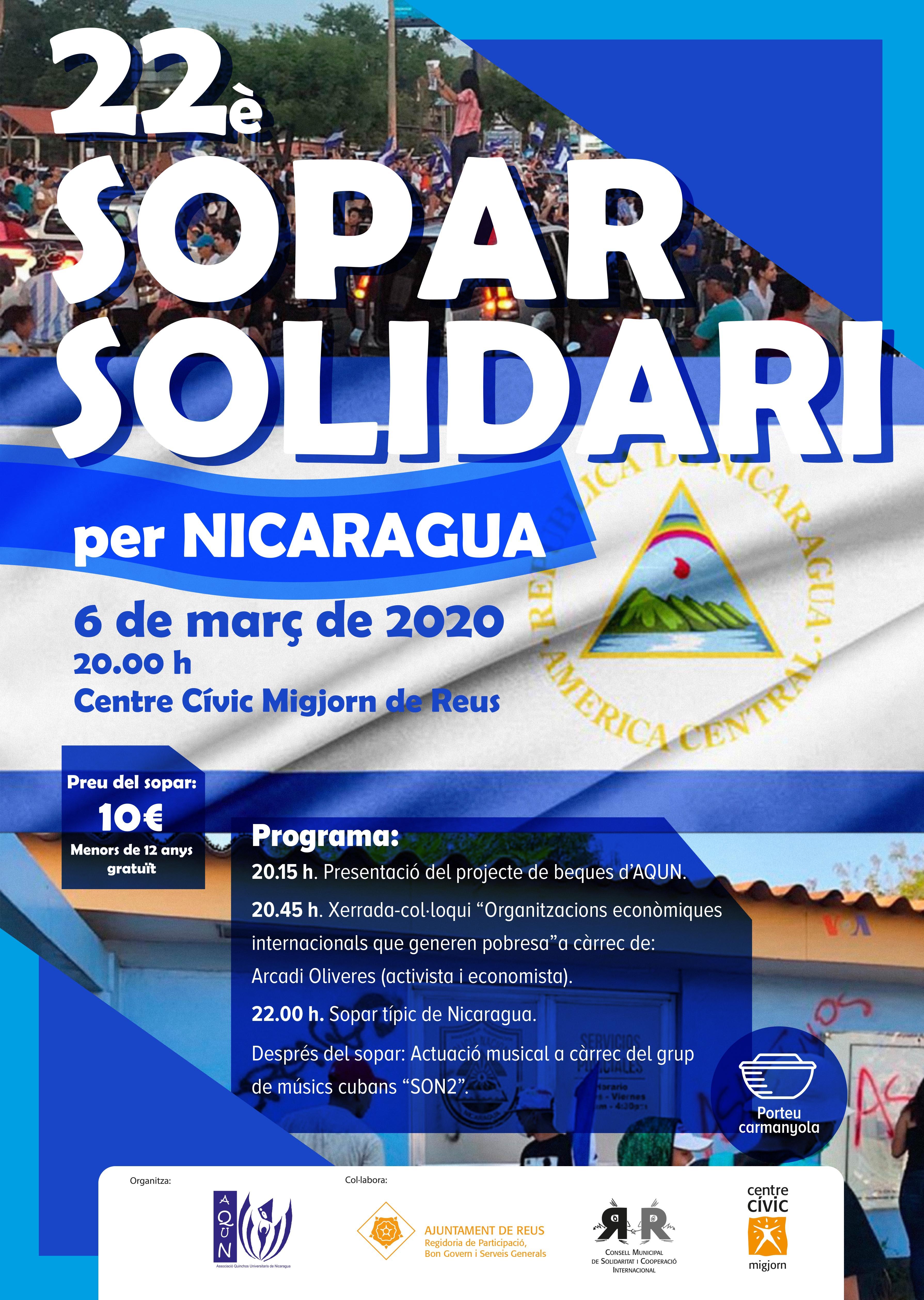 22è Sopar Solidari per Nicaragua