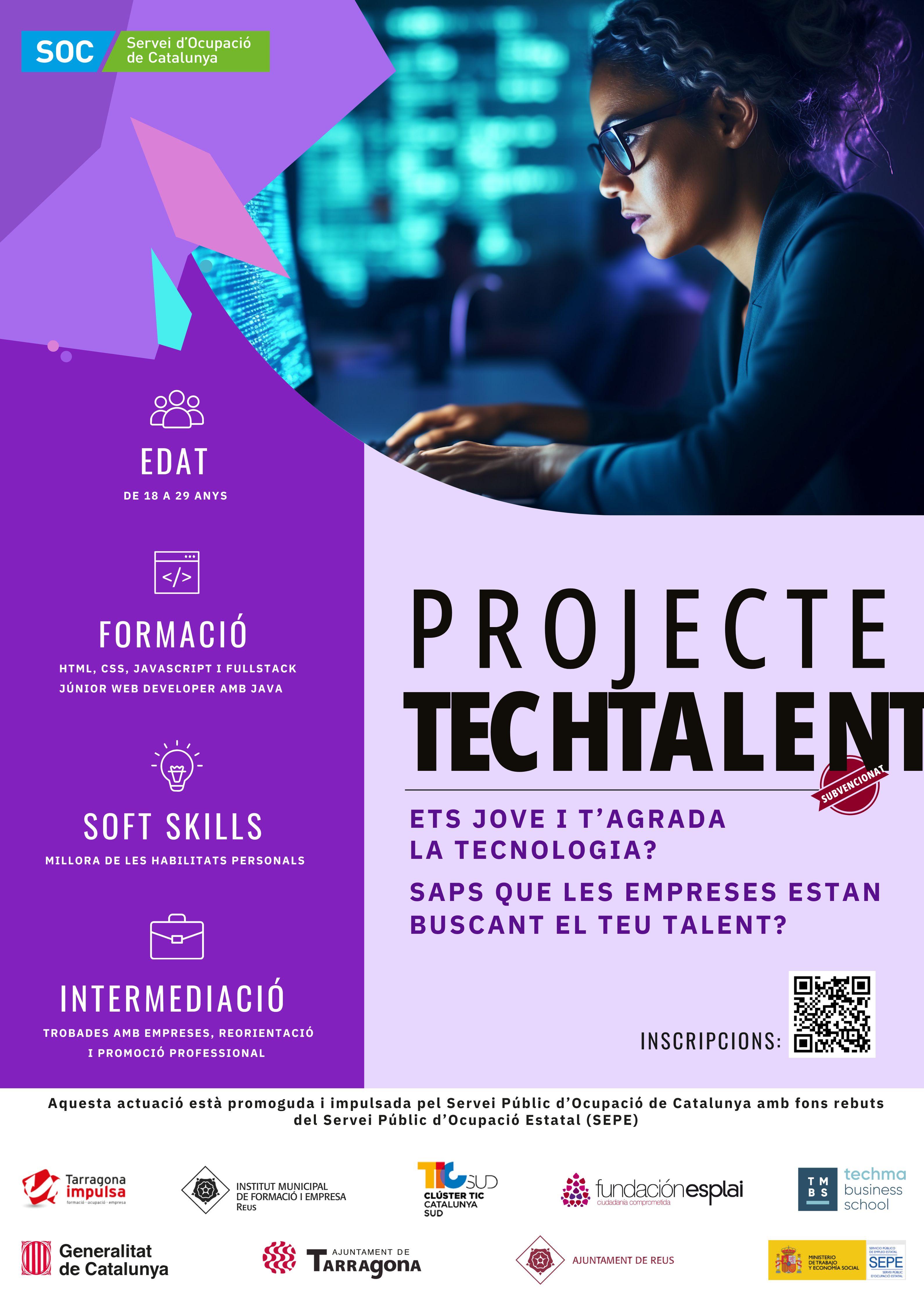 Sessió informativa del projecte TechTalent Camp de Tarragona per a joves