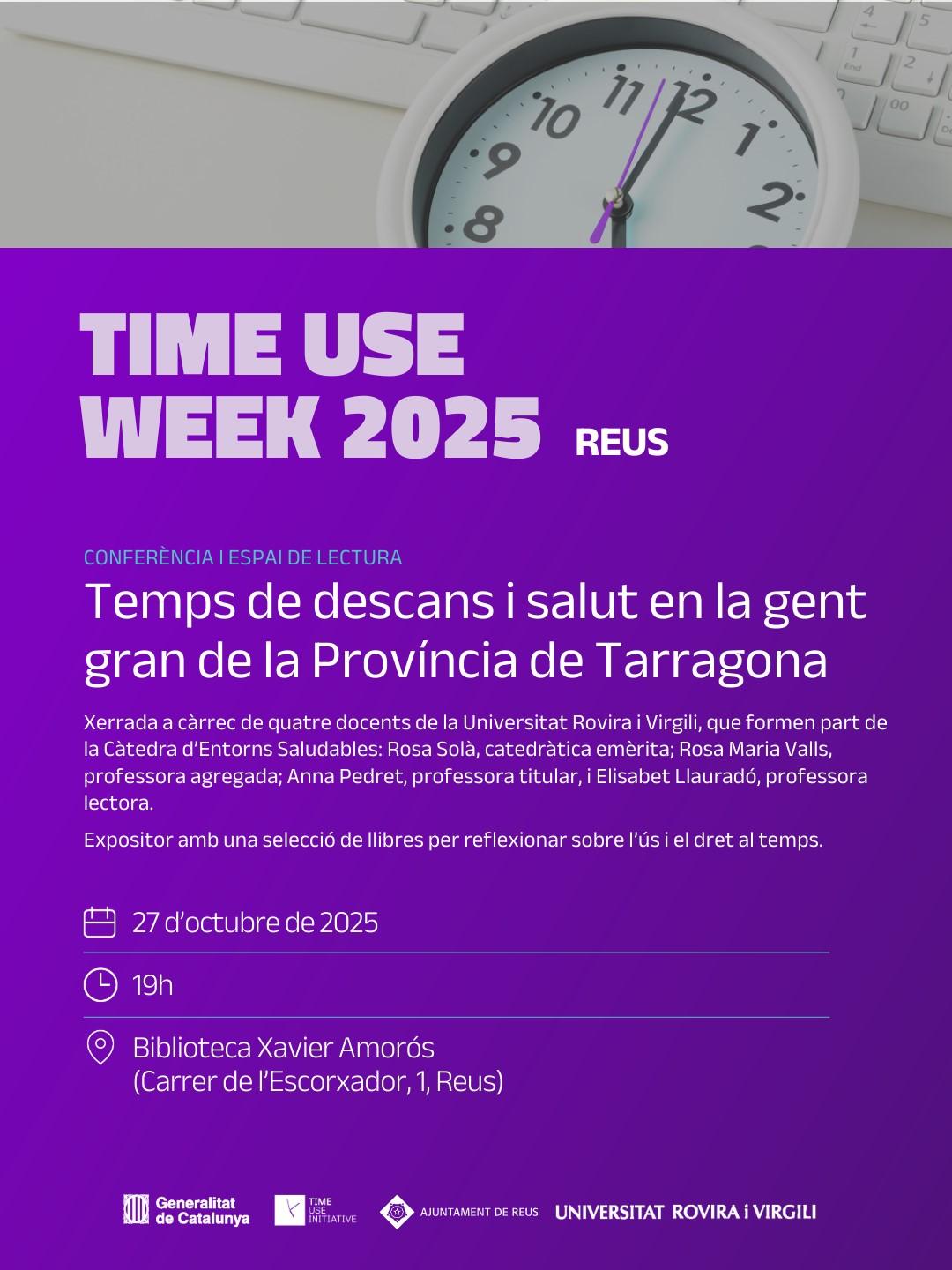 «Temps de descans i salut en la gent gran de la Província de Tarragona»E