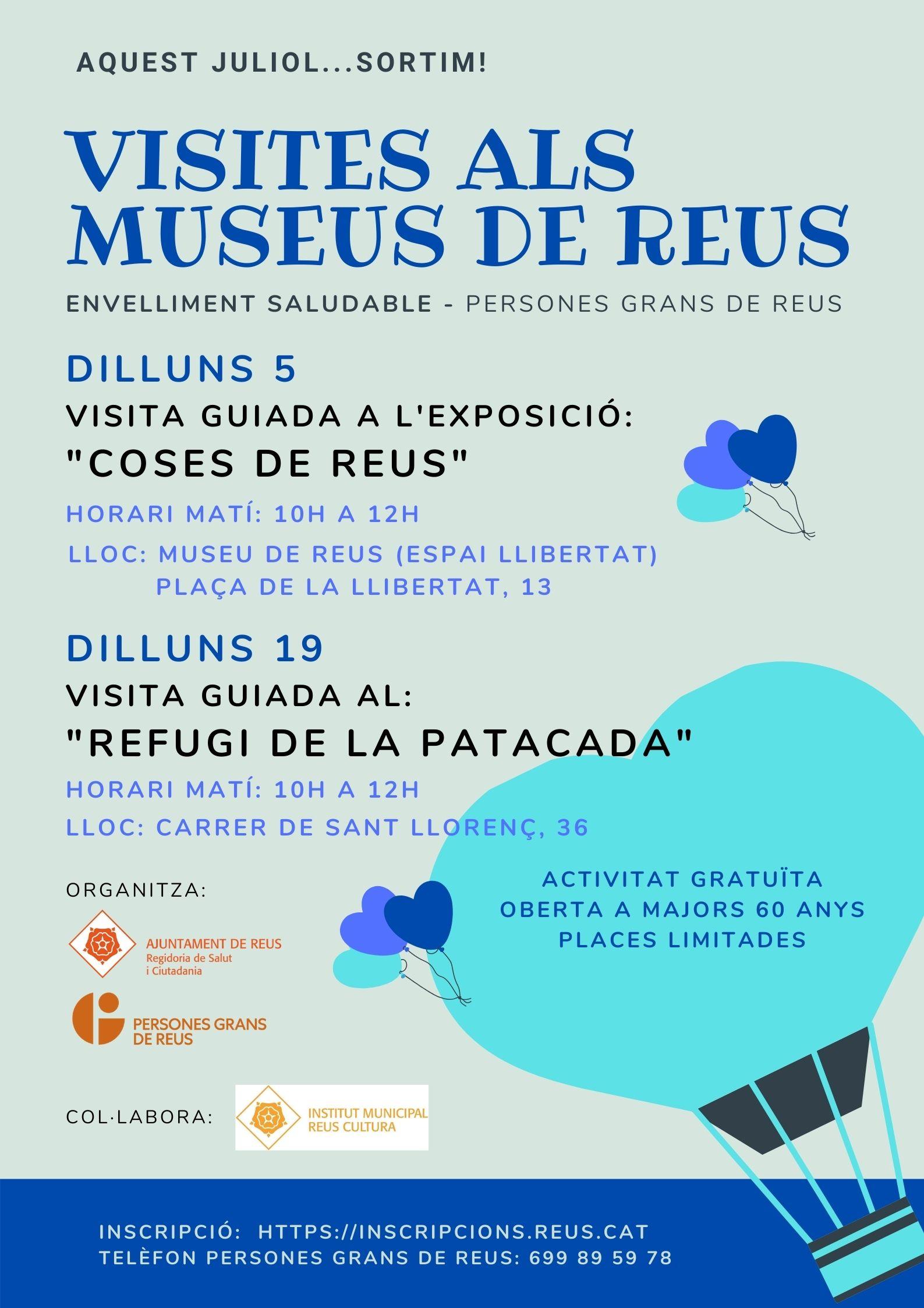 VISITES ALS MUSEUS DE REUS. ADREÇAT A PERSONES GRANS DE REUS