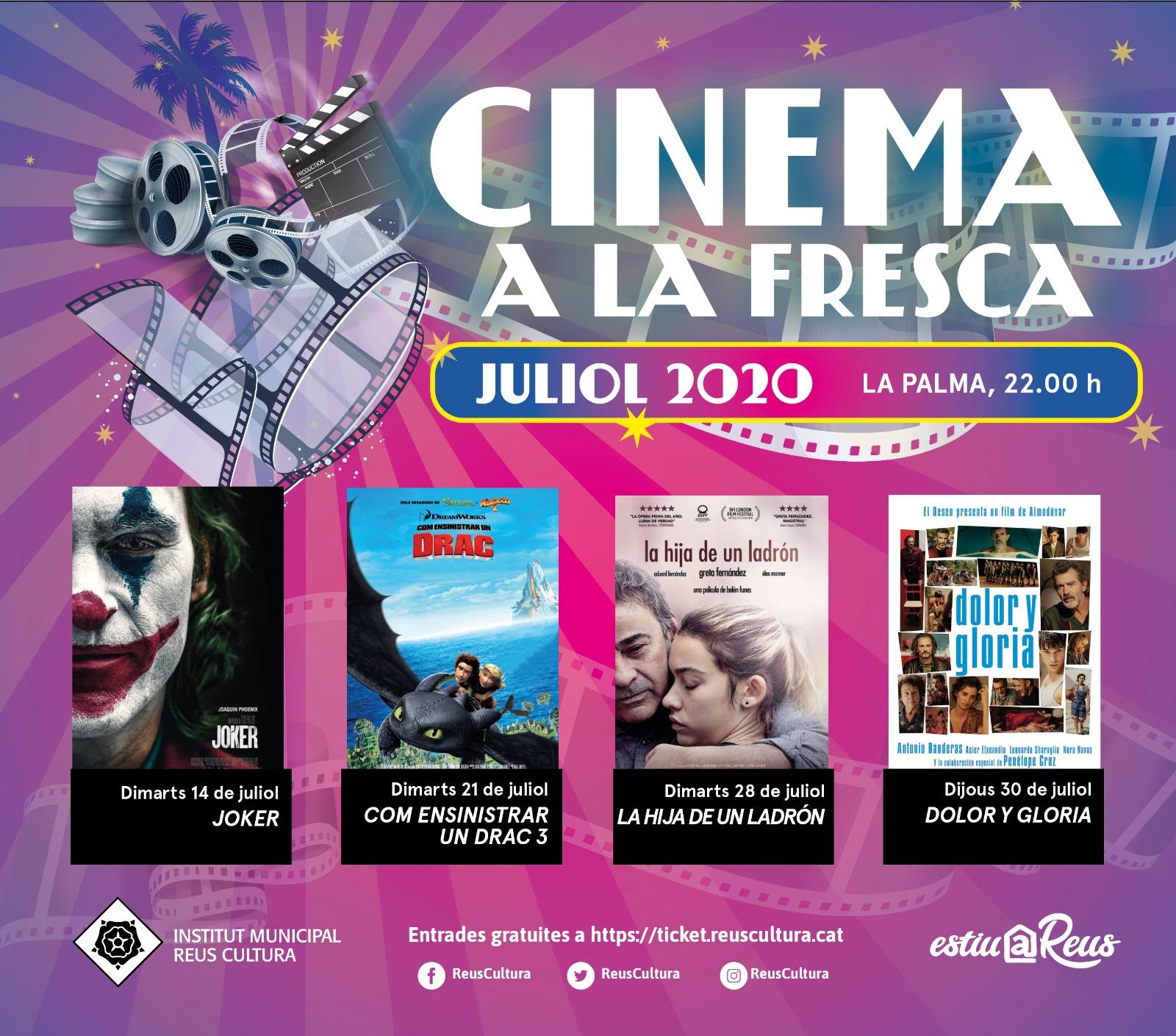 Cinema a la fresca (14, 21, 28 i 30 de juliol) - La Palma