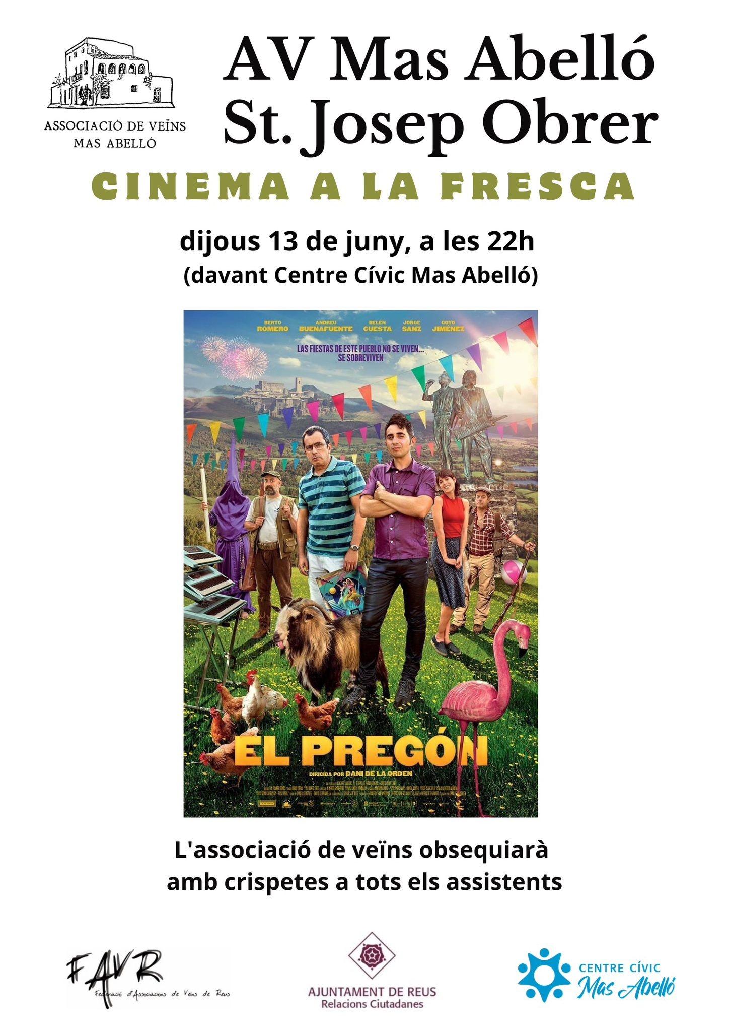 Cinema a la fresca al Barri Mas Abelló