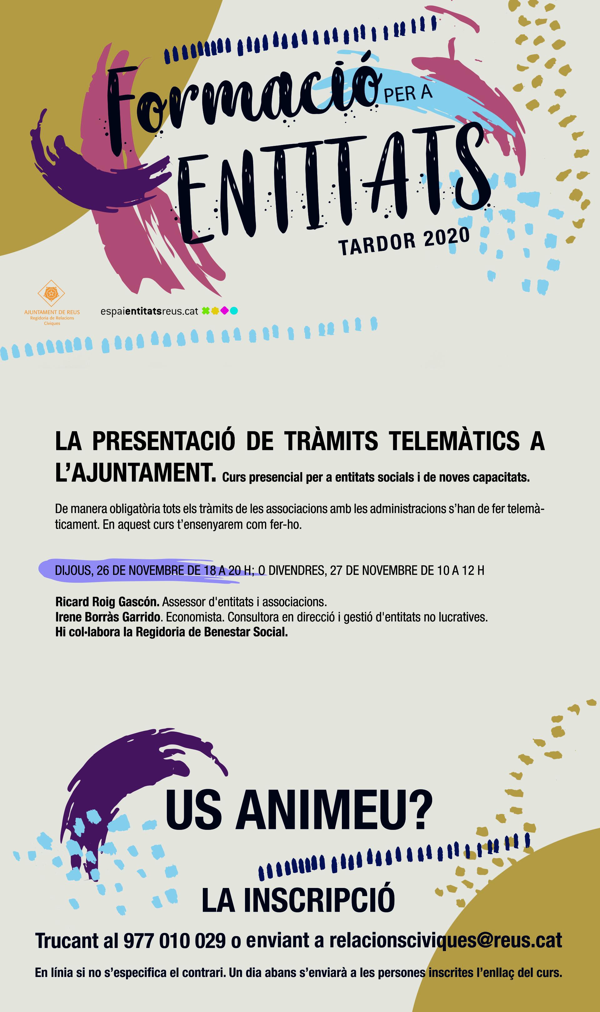 LA PRESENTACIÓ DE TRÀMITS TELEMÀTICS A L'AJUNTAMENT