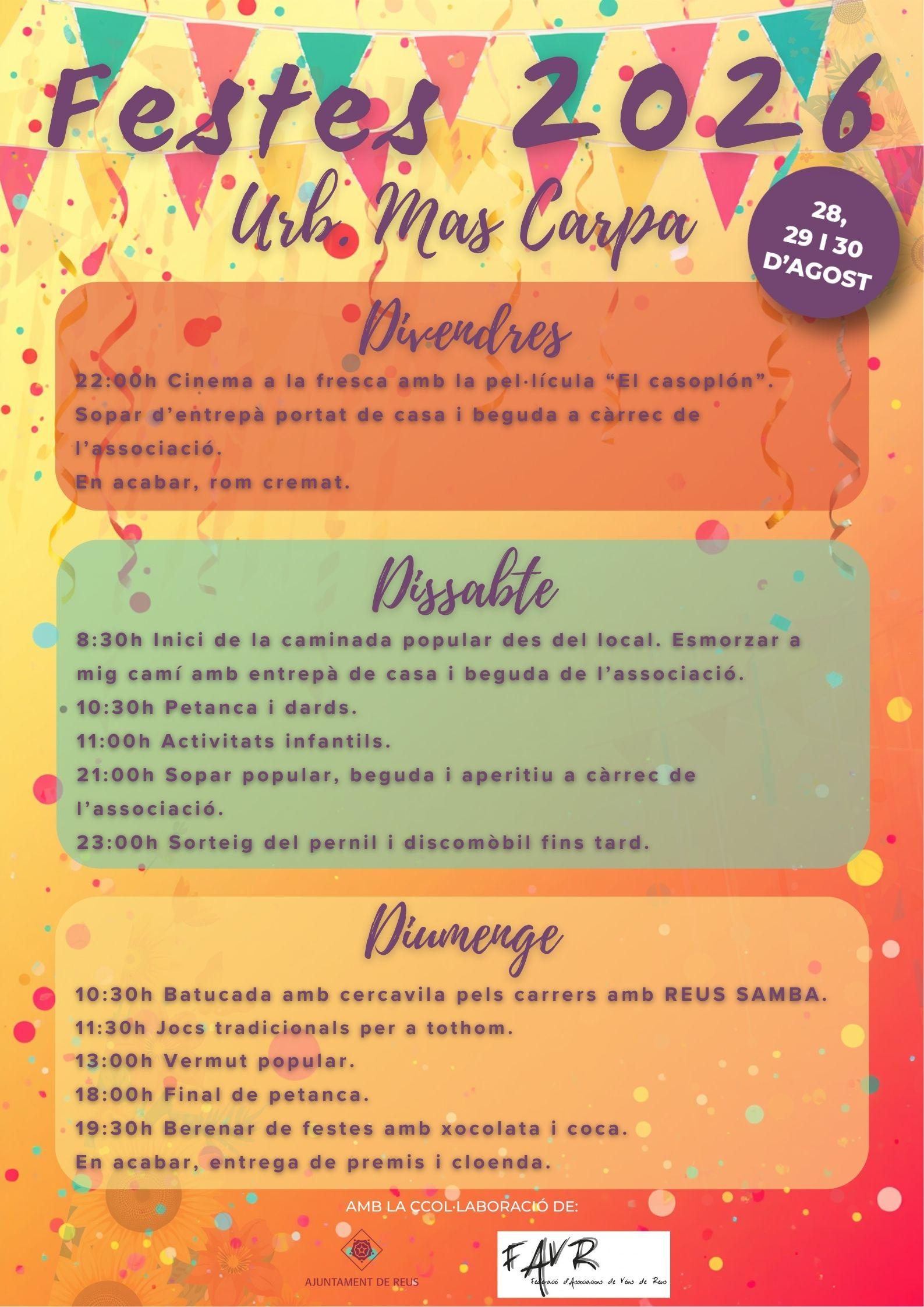 Festes del Barri Urb. Mas Carpa